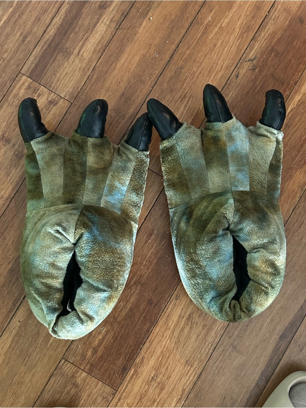 Plush Green Monster Claw Costume Dino slippers for Kids